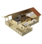Casa de madera "ASTI" - 44 mm
