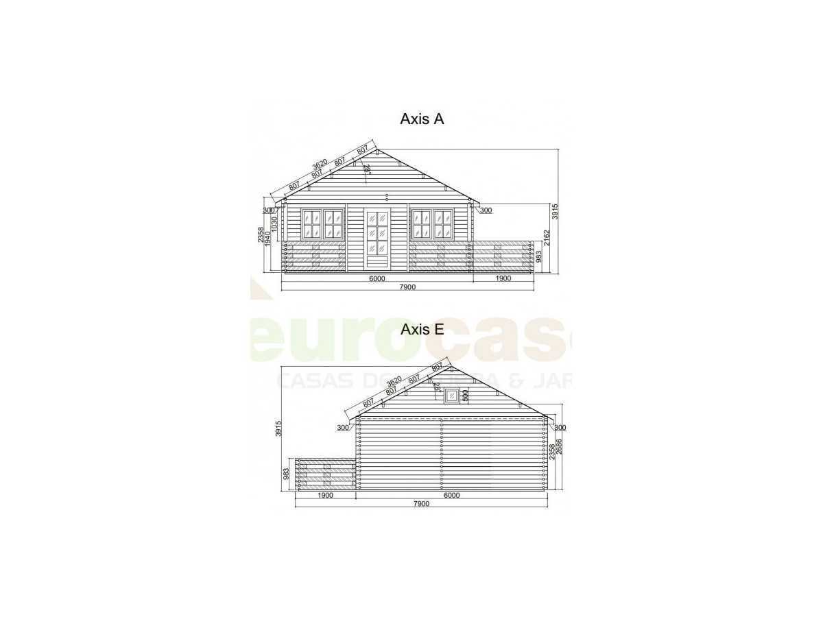 Casa de madera "ASTI" - 44 mm