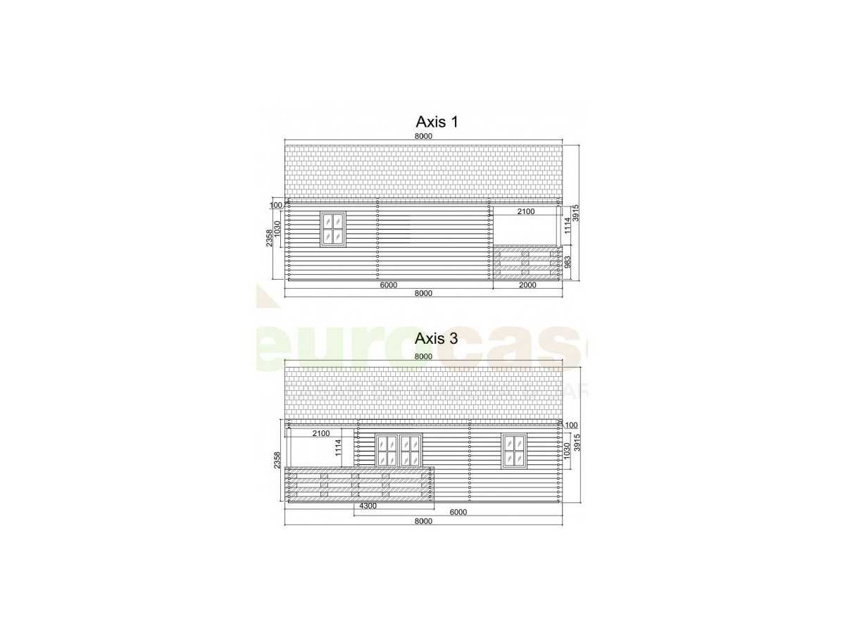Casa de madera "ASTI" - 44 mm