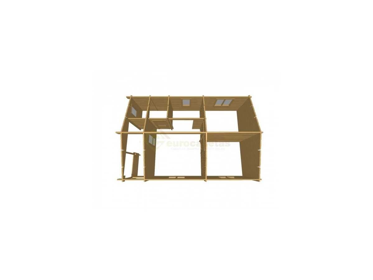 CASA DE MADERA  "ALMERIA " - 44 mm