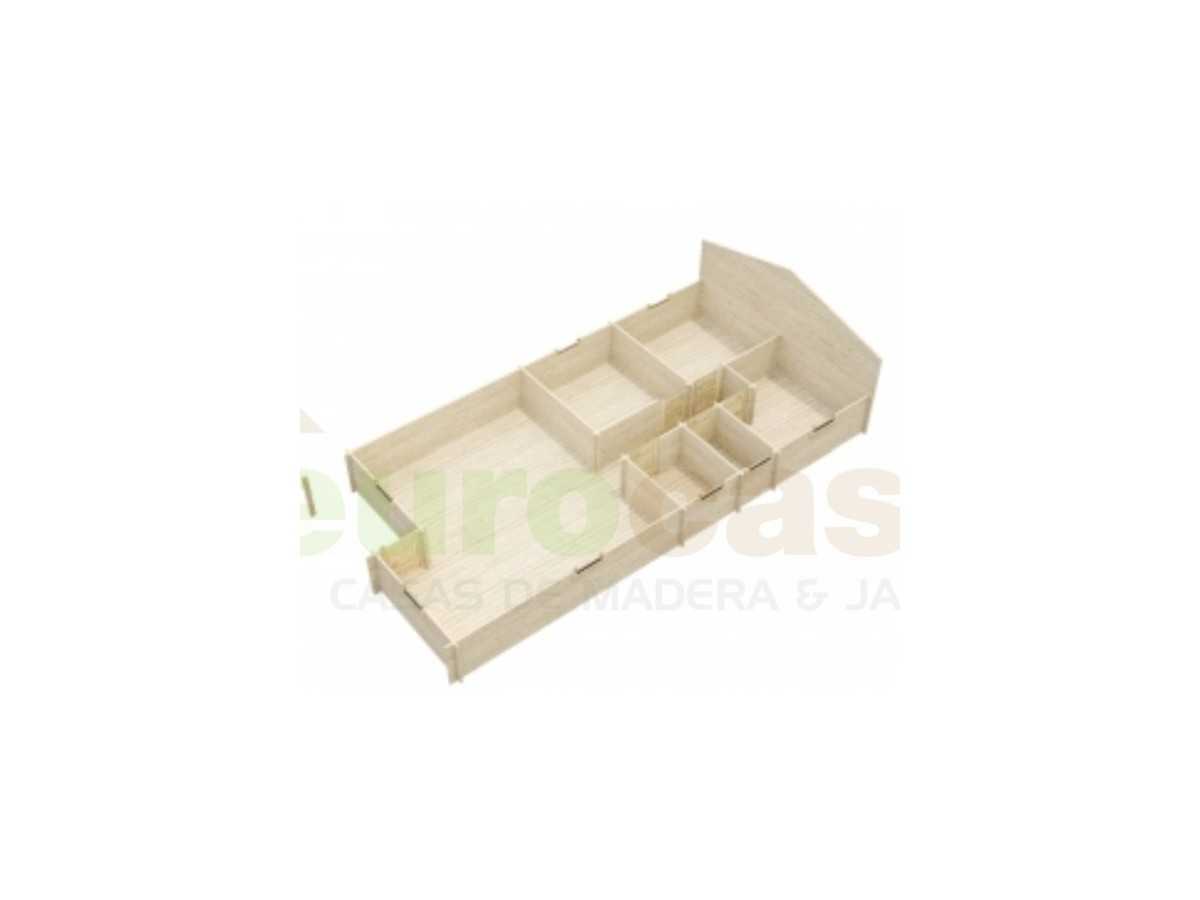 Casa de madera "MALLORCA, 72 m2" - 44mm