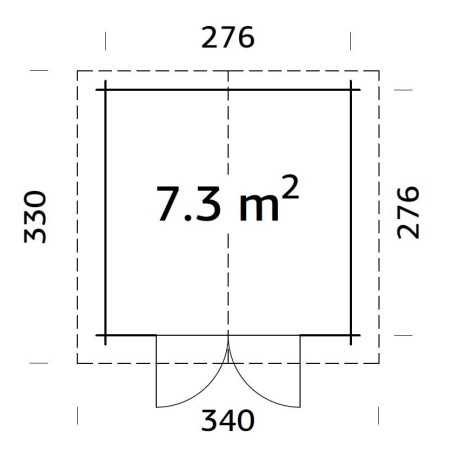 Caseta de jardín "LOTTA 7.3 m2"