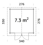 Caseta de jardín "LOTTA 7.3 m2"