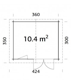 Caseta de jardín "KLARA 10.4 m2"