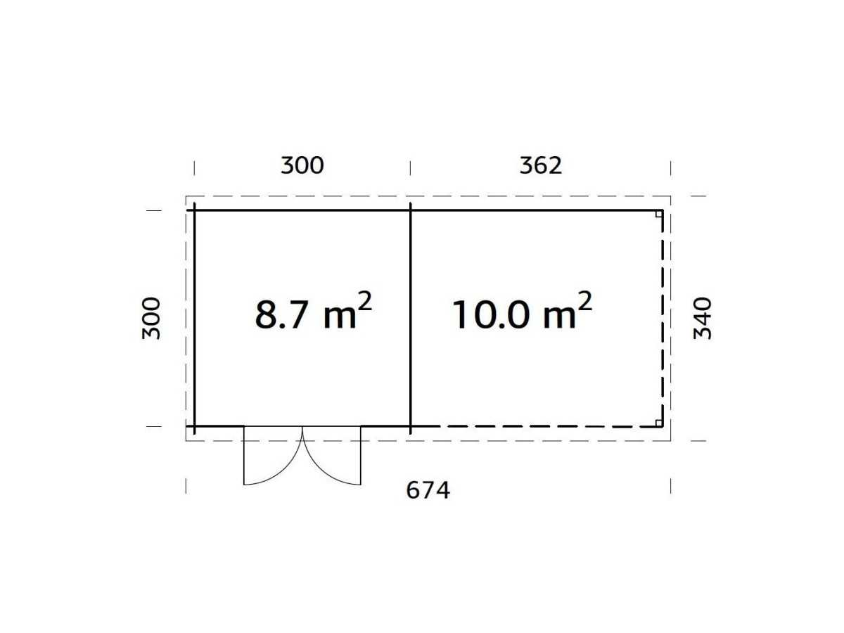 Garden sheds / it 8.7 m2 + 10 m2