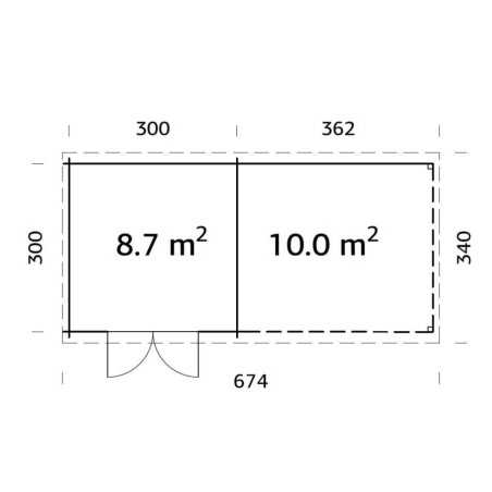 Courails de jardin / IT 8,7 m2 + 10 m2