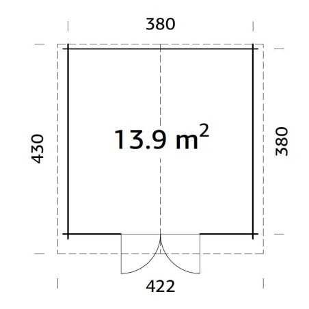 Caseta de jardín "LOTTA 13.9 m2