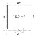 Caseta de jardín "LOTTA 13.9 m2