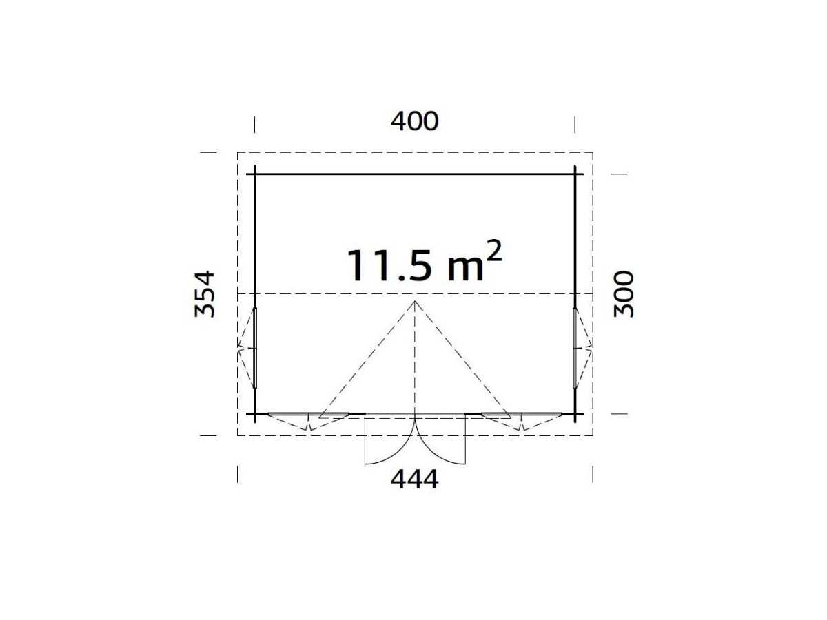 Caseta de jardín "CLAUDIA 11,5 m2"