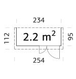Trastero de madera   LEIF 2,2 m2