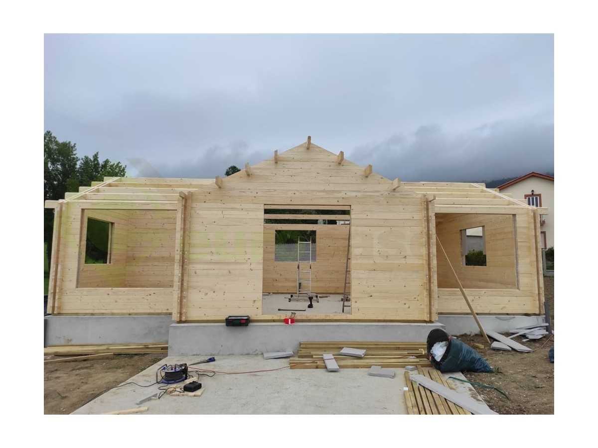 Maisons en bois à double mur / en Floride - 44-50-44mm