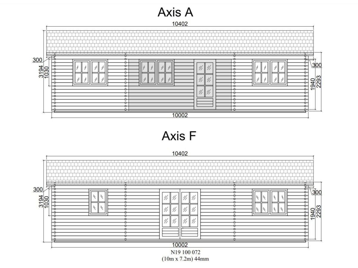 Casa de madera "NEREA 72  m2" - 44mm