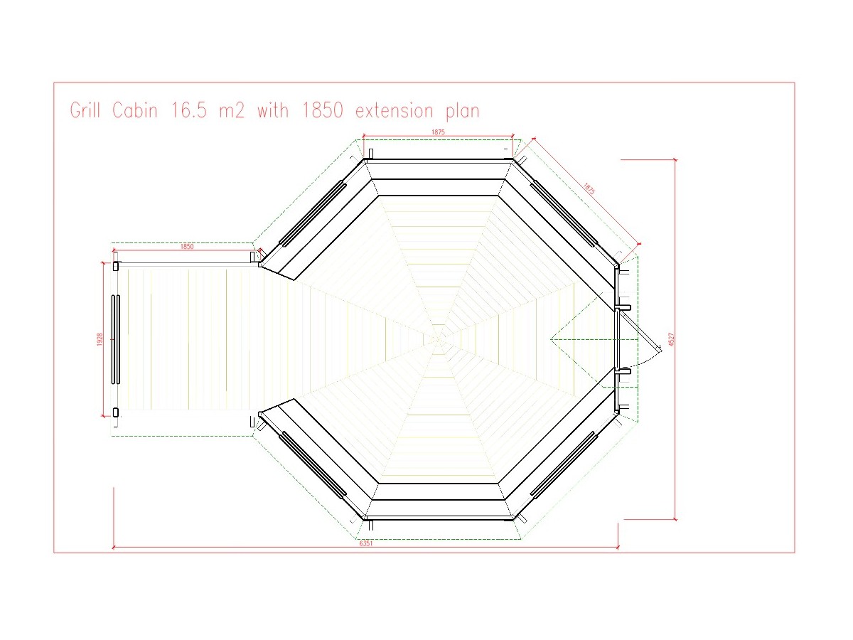 Caseta de madera "Grill Cabin 16.5 PLUS "