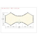 Caseta de madera "Grill Cabin 9.2 TWIN"