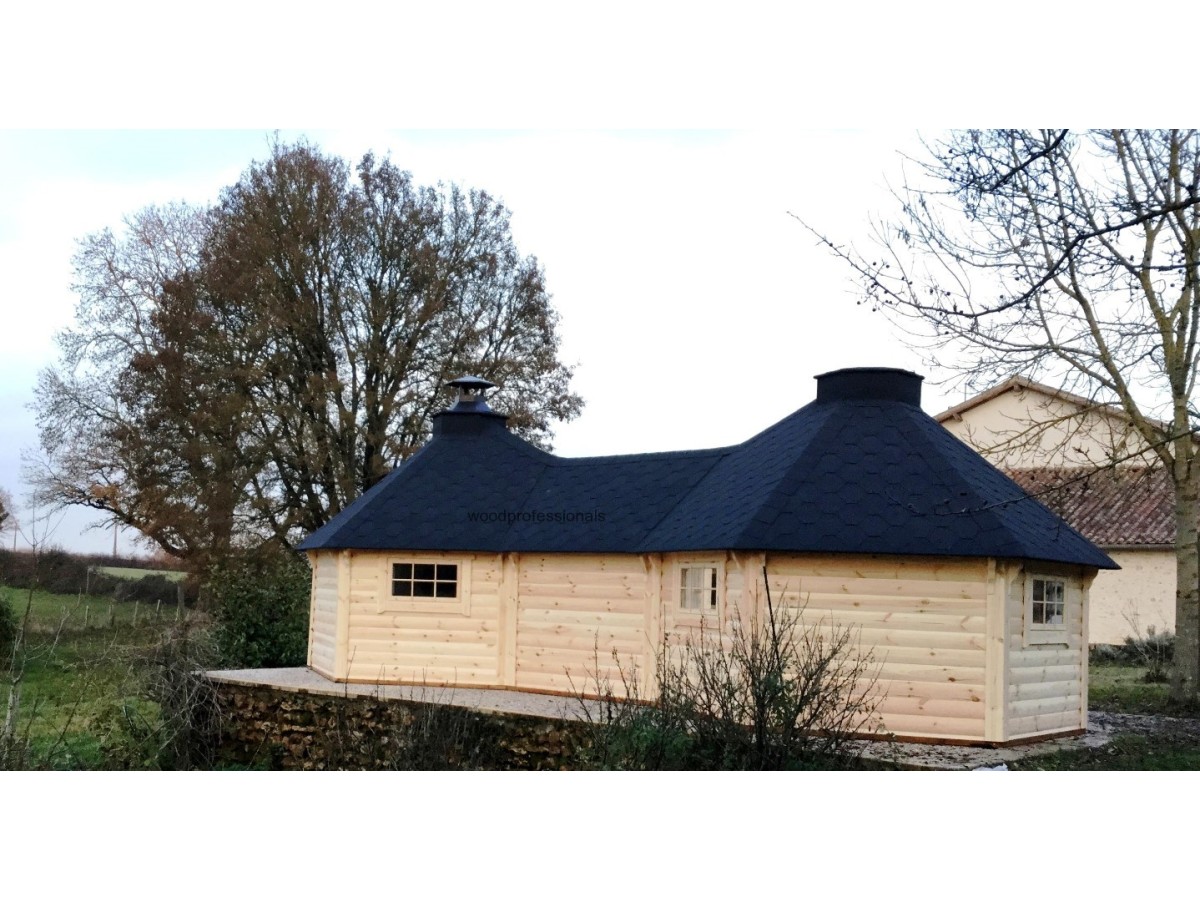 Caseta de madera "Grill Cabin 9.2 TWIN"