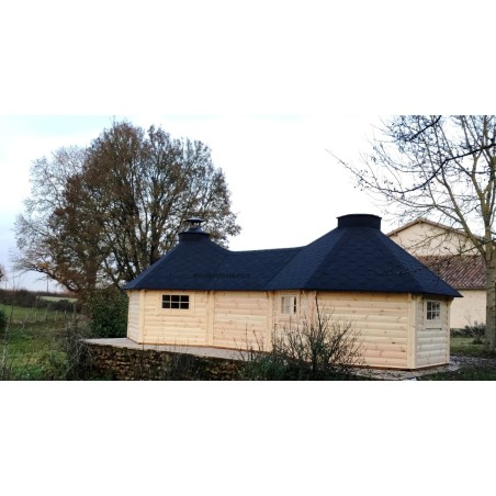 Caseta de madera "Grill Cabin 9.2 TWIN"