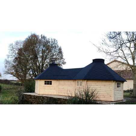 Caseta de madera "Grill Cabin 9.2 TWIN"