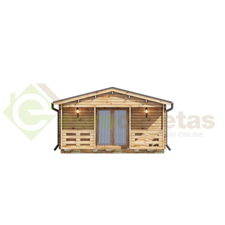 Casa de madera en doble pared LUGO TWINSKIN, 44-50-44 mm