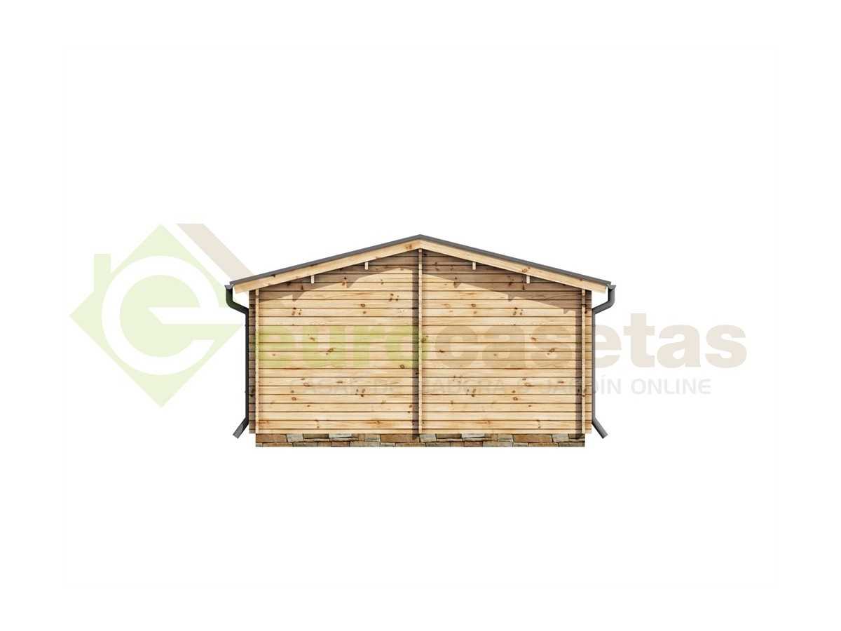 Casa de madera en doble pared LUGO TWINSKIN, 44-50-44 mm