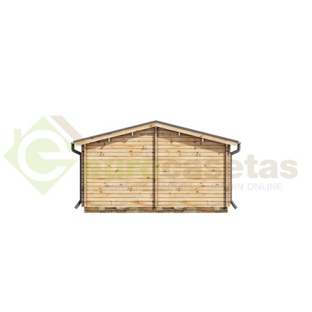 Casa de madera en doble pared LUGO TWINSKIN, 44-50-44 mm