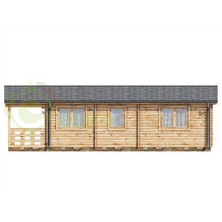 Casa de madera en doble pared LUGO TWINSKIN, 44-50-44 mm