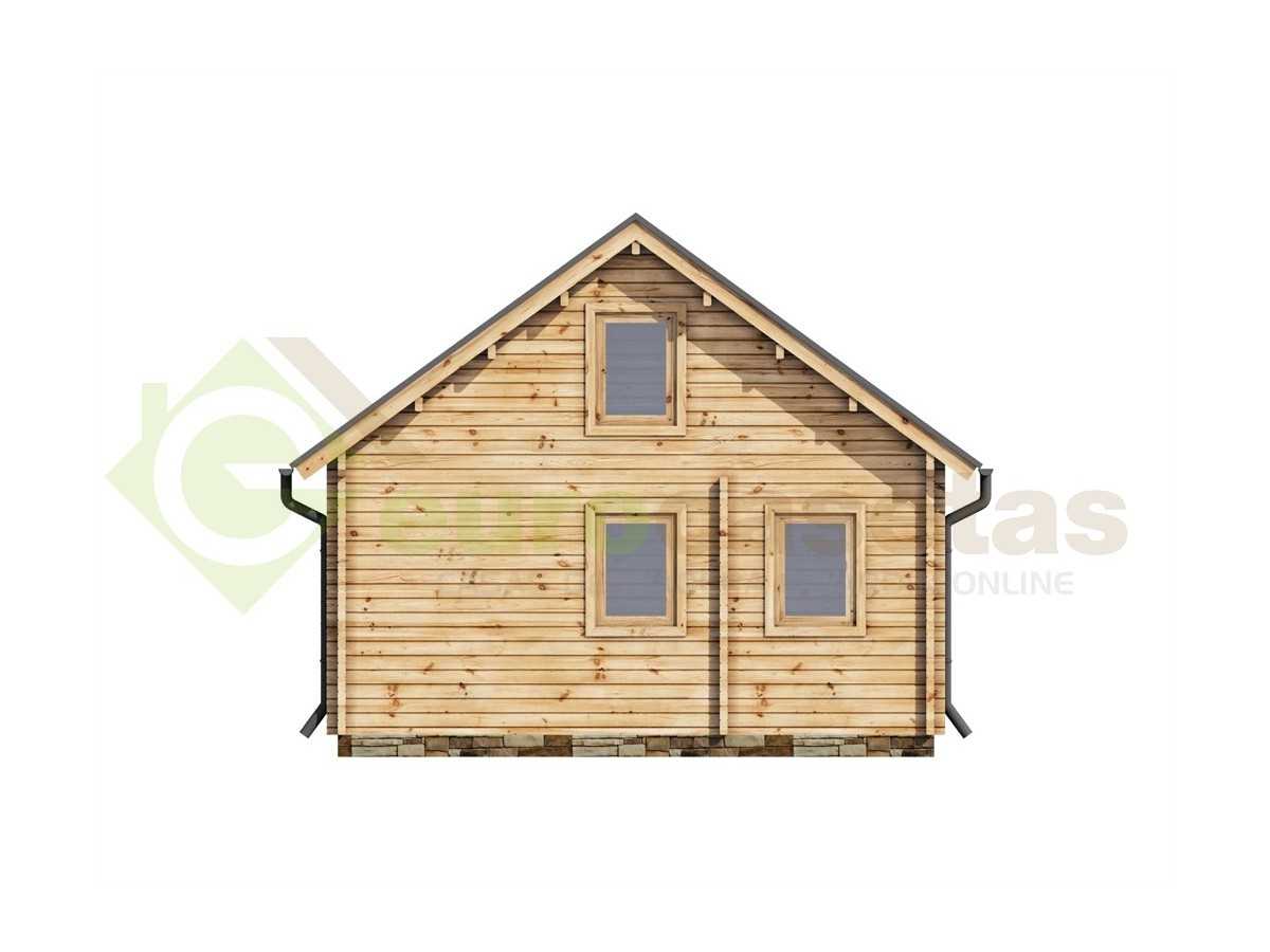 Casas de madeira de dois andares / max - 44 mm