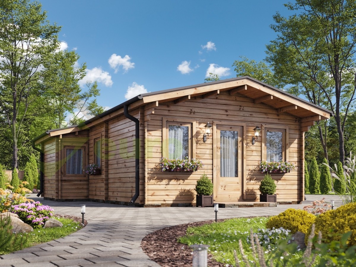 Casa de madera "DANI  6X8 , 48 m2" - 44mm