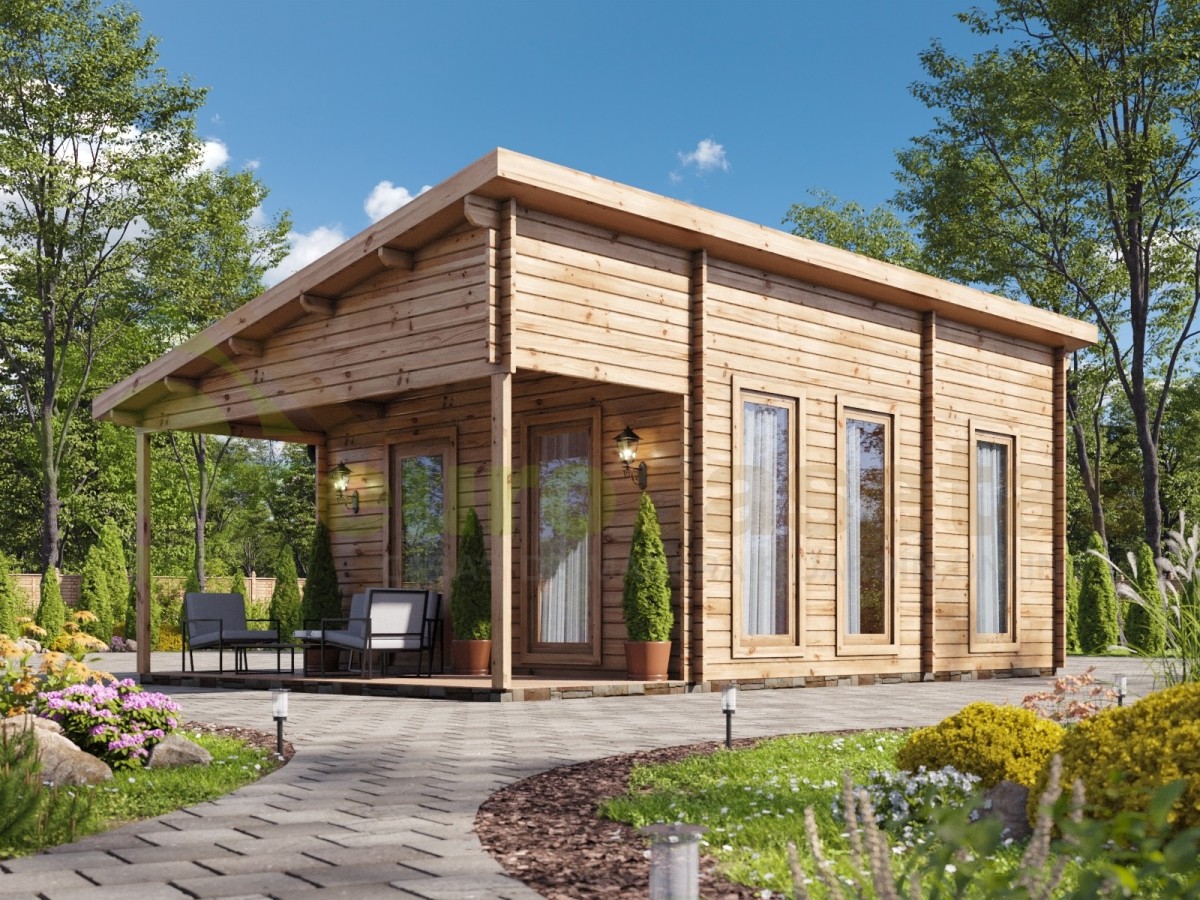 Casa de madera VALENCIA 40 m2- 44 mm