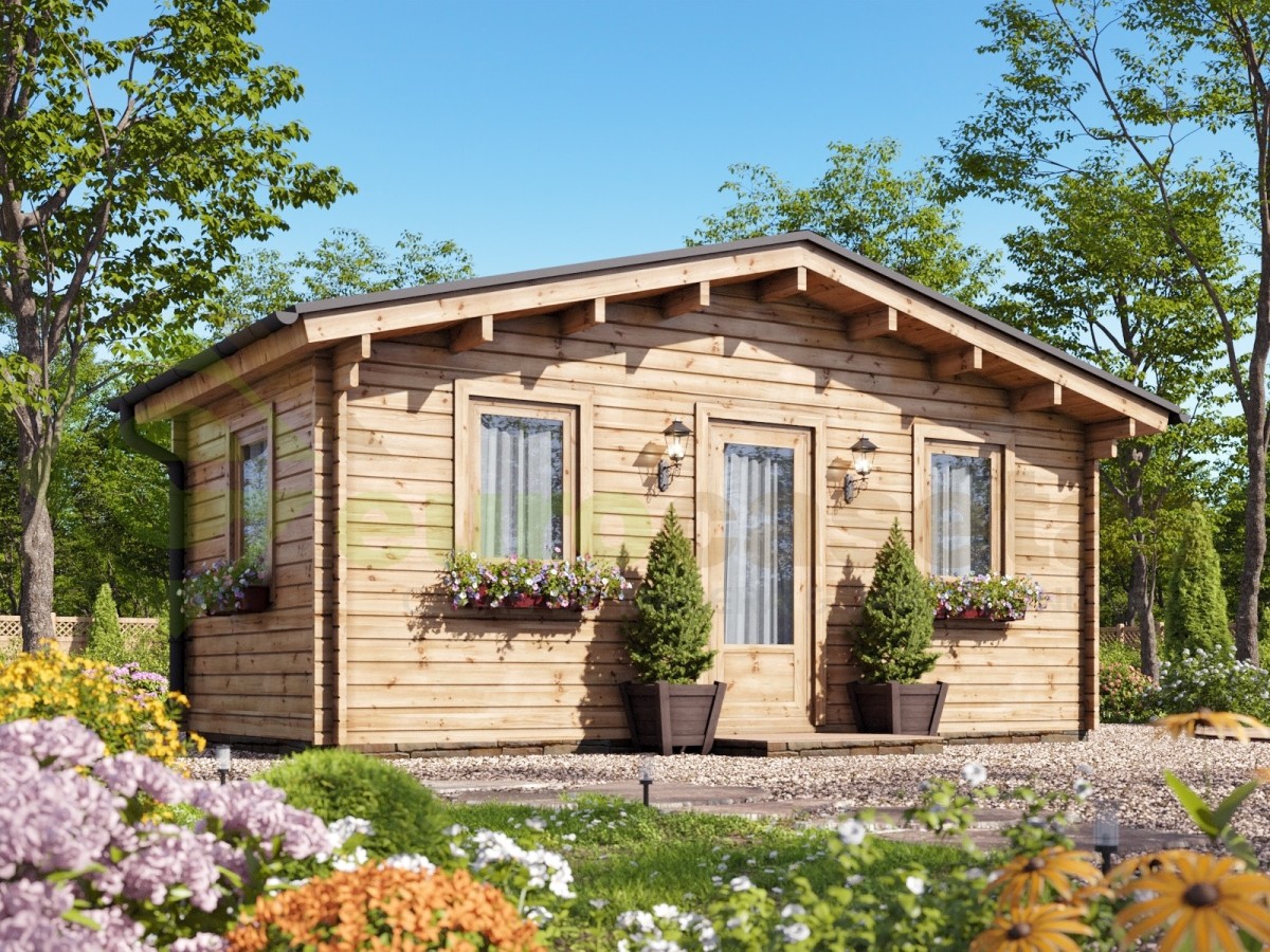 Caseta de jardín   GANDIA  6X4 , 24 m2 , 44 mm