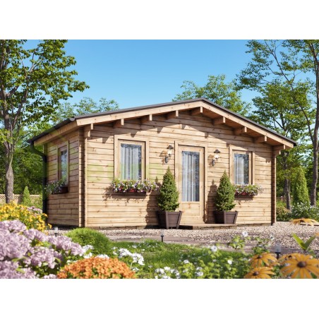 Caseta de jardín   GANDIA  6X4 , 24 m2 , 44 mm
