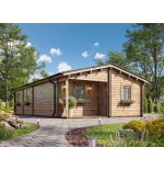 Casa de madera "MALLORCA TWINSKIN, 72 m2" - 44-50-44mm