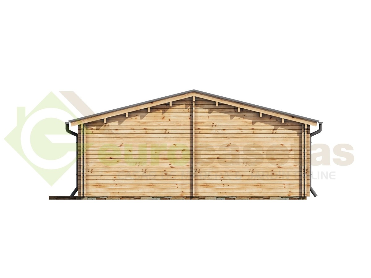 Casa de madera "NEREA TWINSKIN 72 m2" - 44-50-44 mm