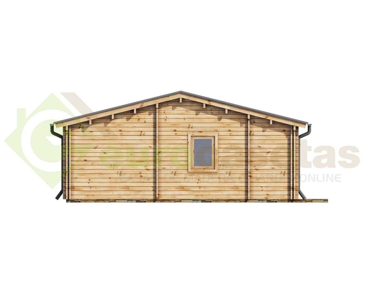 Casa de madera "NEREA TWINSKIN 72 m2" - 44-50-44 mm