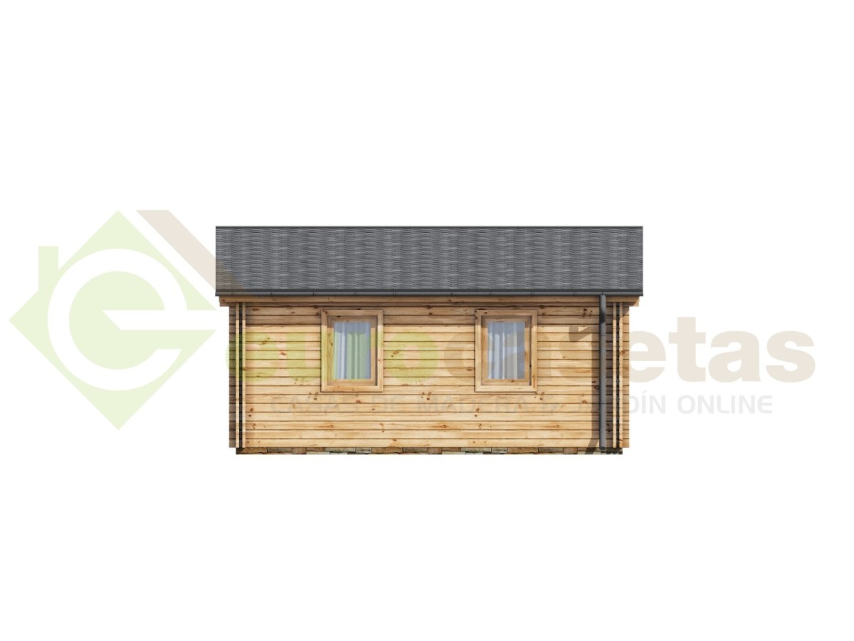 Casa de madera  "KRISTI TWINSKIN , 64,9 m2" -  en doble pared 44-50-44 mm