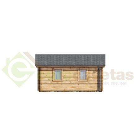 Casa de madera "KRISTI TWINSKIN , 64,9 m2" - en doble pared 44-50-44 mm