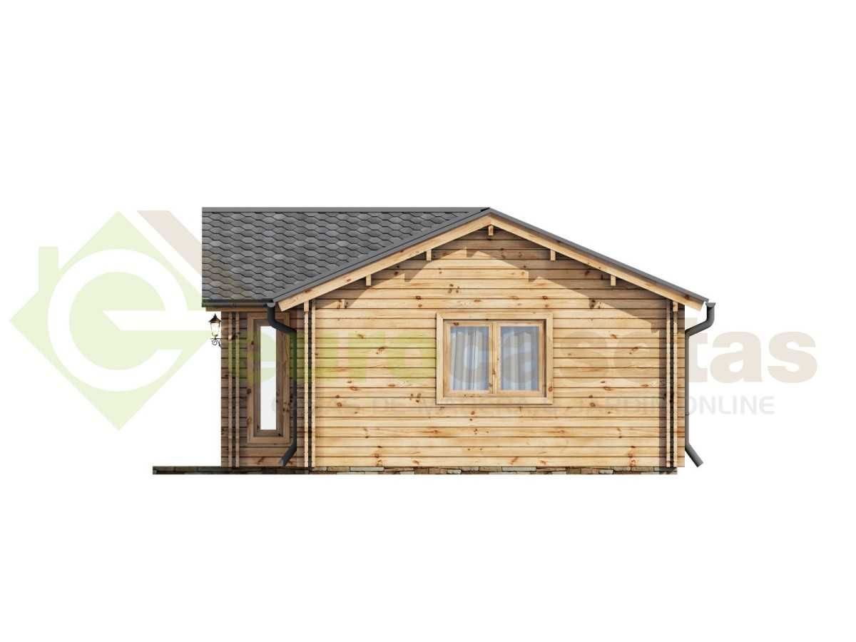 Casa de madera  "FLORIDA  TWINSKIN" en doble pared 44-50-44 mm