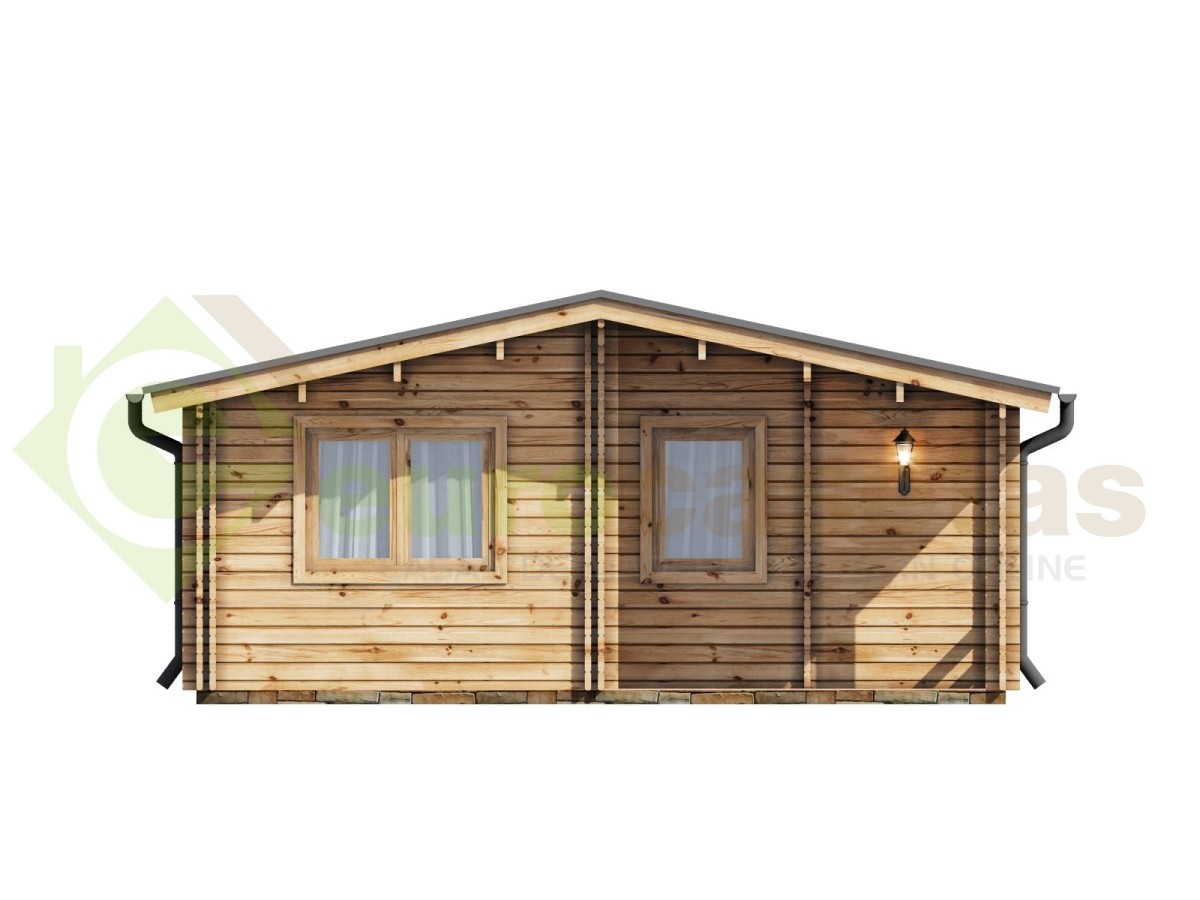 Casa de madera "FAY TWINSKIN" , 36 m2 en doble pared 44-50-44 mm