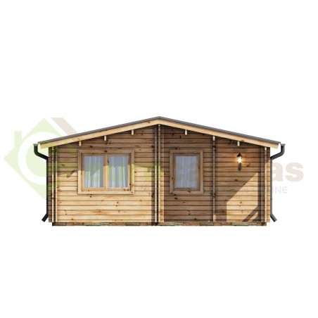 Casa de madera "FAY TWINSKIN" , 36 m2 en doble pared 44-50-44 mm