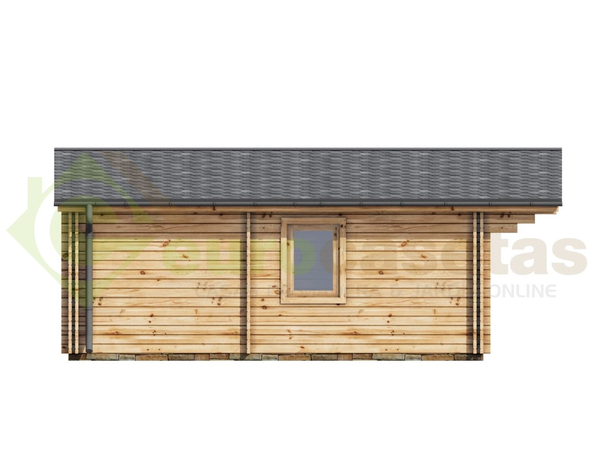 Casa de madera "FAY TWINSKIN" , 36 m2 en doble pared 44-50-44 mm