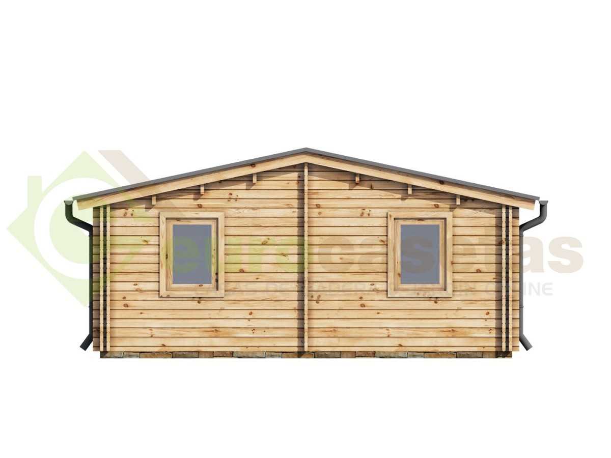 Casa de madera "FAY TWINSKIN" , 36 m2 en doble pared 44-50-44 mm