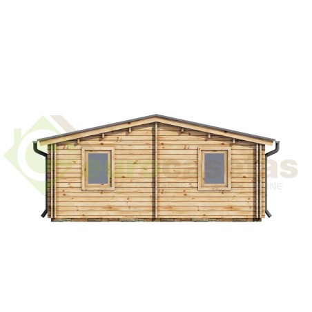 Casa de madera "FAY TWINSKIN" , 36 m2 en doble pared 44-50-44 mm