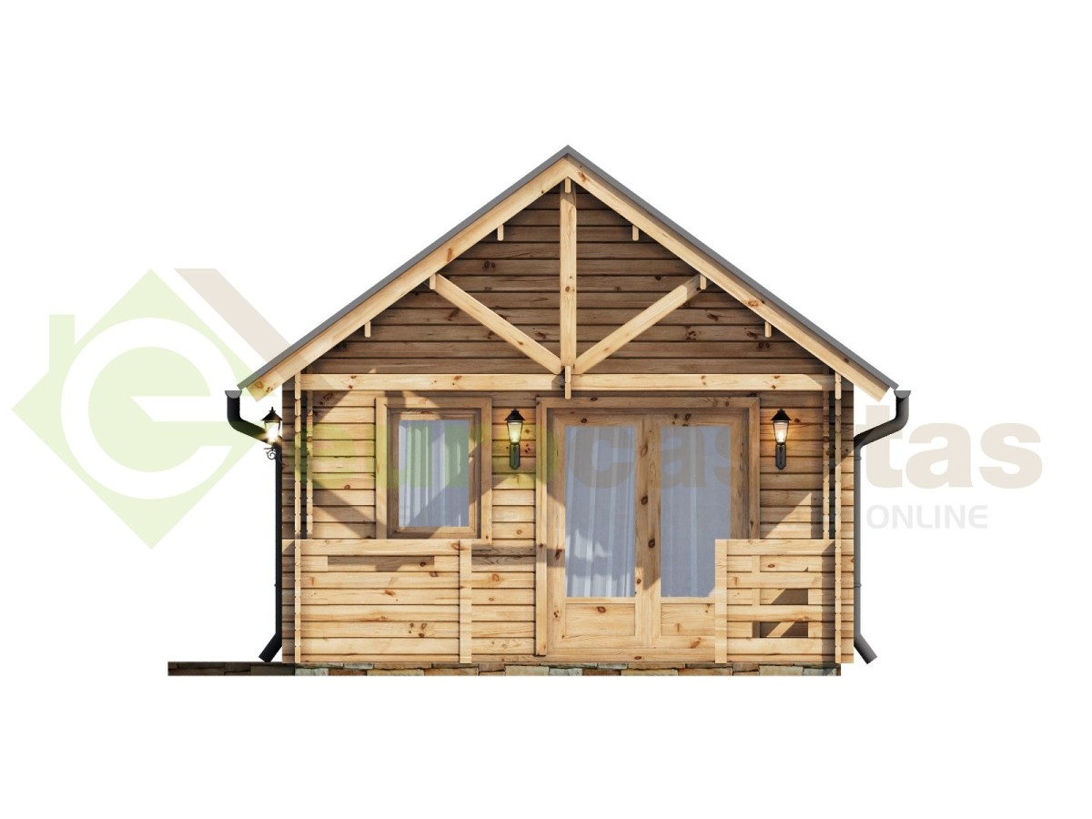 Casa de madera   "NOIA TWINSKIN , 34 m2  en doble pared 44-50-44 mm
