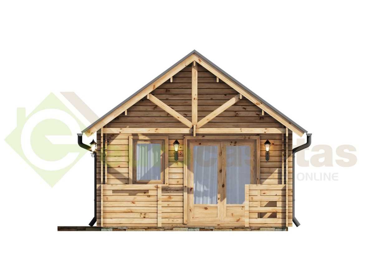 Casa de madera   "NOIA TWINSKIN , 34 m2  en doble pared 44-50-44 mm