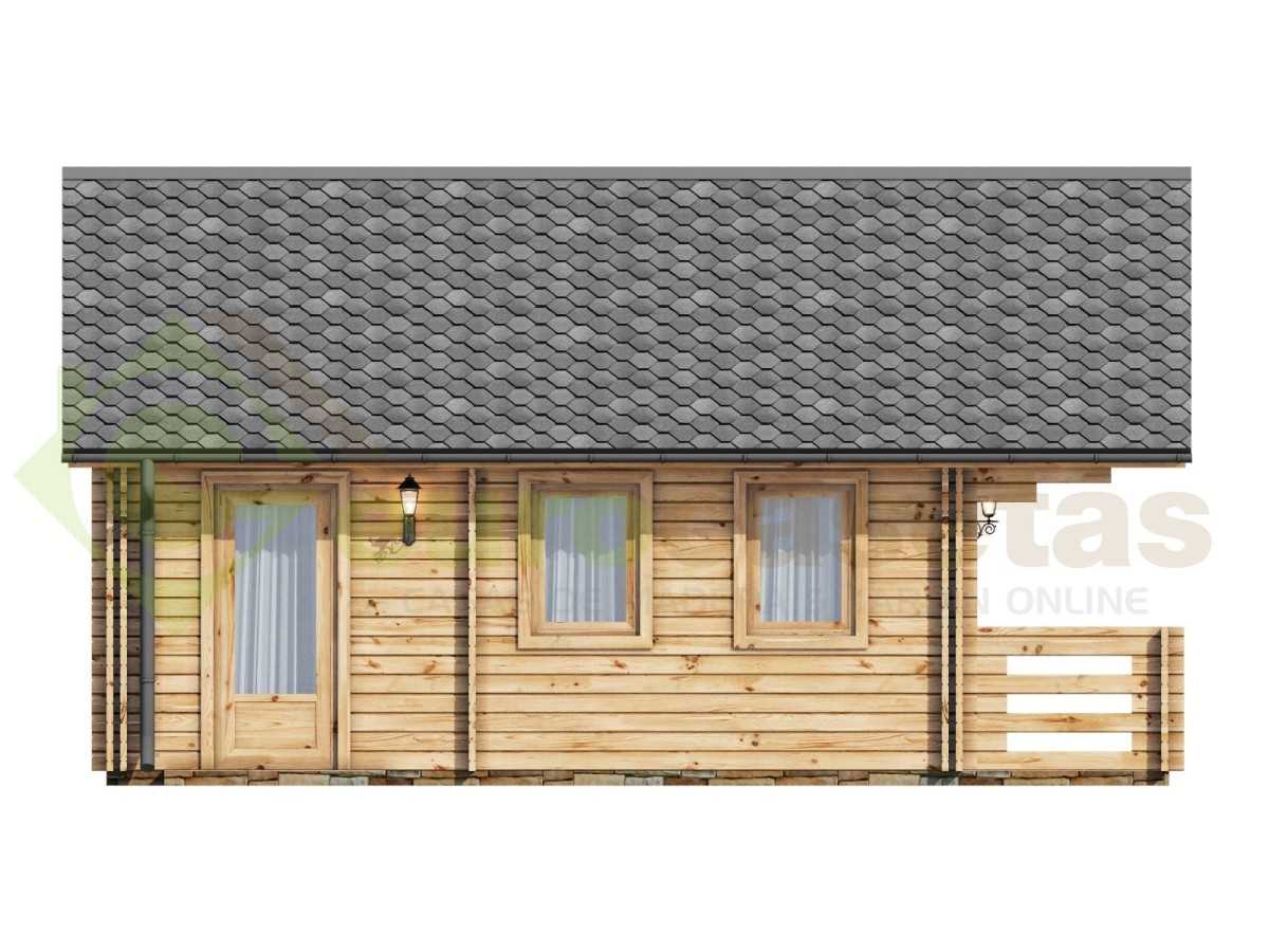 Casa de madera   "NOIA TWINSKIN , 34 m2  en doble pared 44-50-44 mm