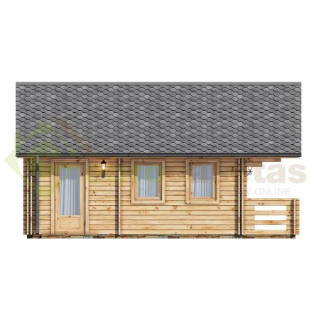 Casa de madera   "NOIA TWINSKIN , 34 m2  en doble pared 44-50-44 mm