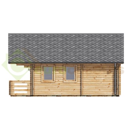 Casa de madera   "NOIA TWINSKIN , 34 m2  en doble pared 44-50-44 mm