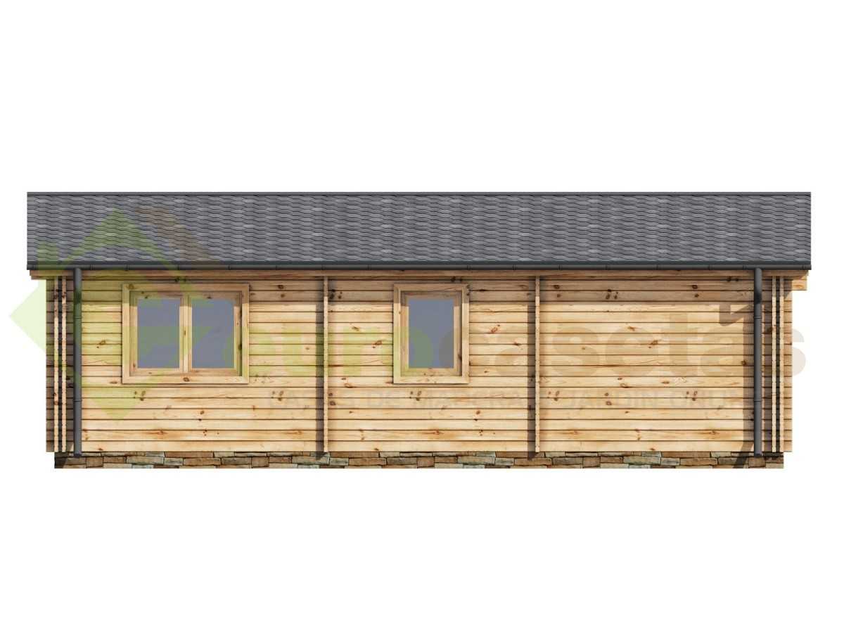 Casa de madera "ALMERIA TWINSKIN, 53 m2 " en doble pared - 44 -50-44 mm