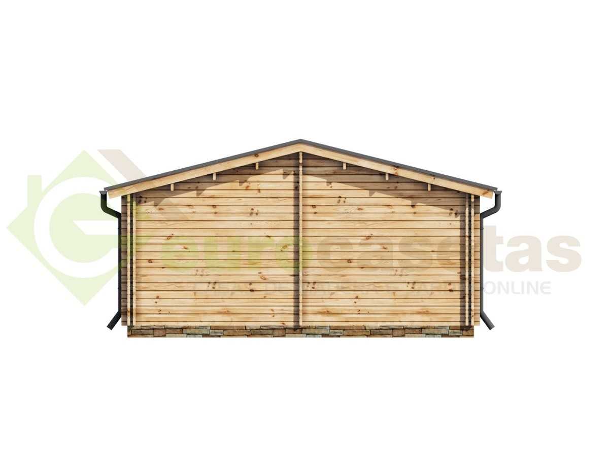 Casa de madera "ALMERIA TWINSKIN, 53 m2 " en doble pared - 44 -50-44 mm