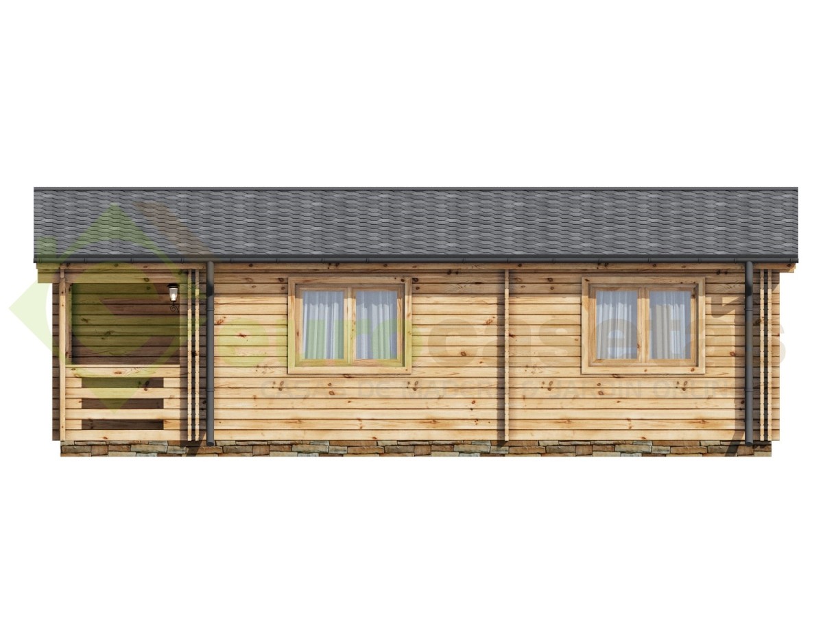 Casa de madera "ALMERIA TWINSKIN, 53 m2 " en doble pared - 44 -50-44 mm