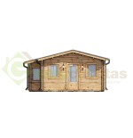 Casa de madera  "DANI  6X8 , 48 m2" en doble pared- 44-50-44 mm
